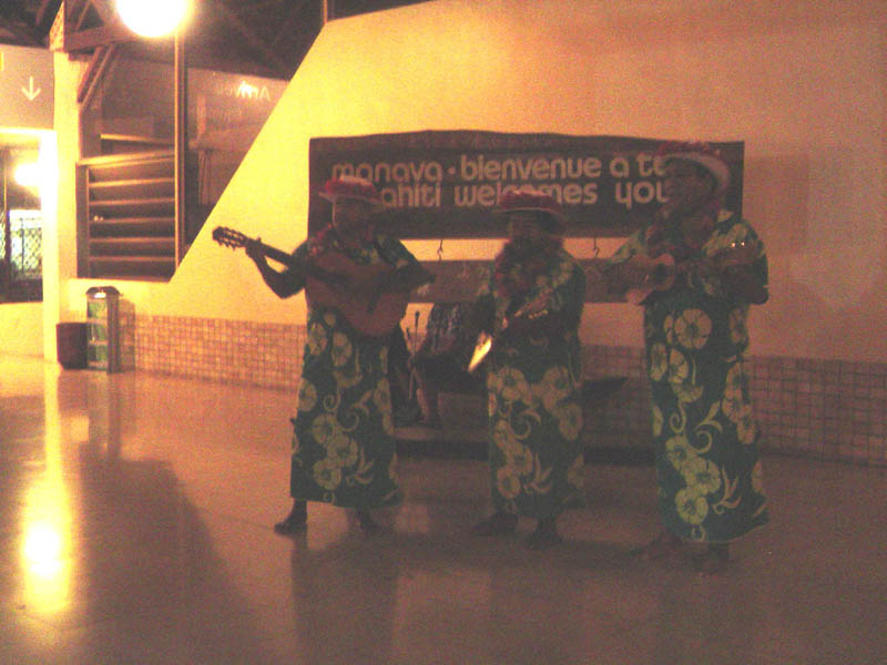 Ukulele Players at Faaa Airport, Tahiti