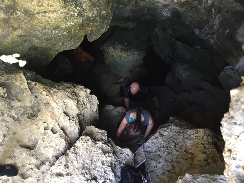 Alex Entering Cave