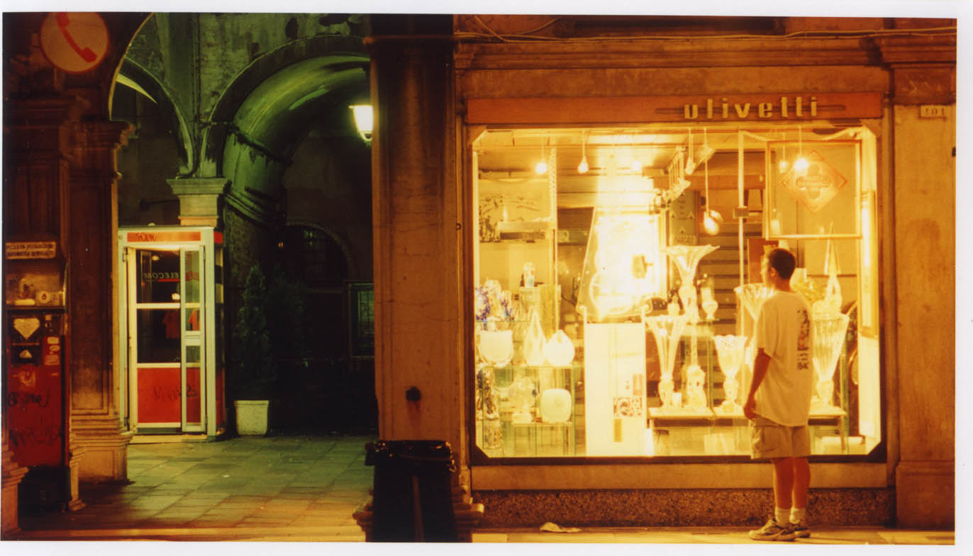 Store Front at Night, Venice, Italy (Photo by Chris Frazier)