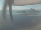 View of Bora Bora from Plane