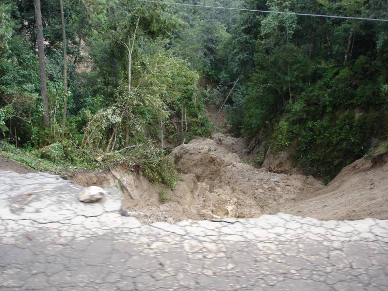 Mudslide that Took Out a Lane of the Highway