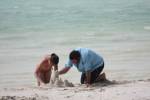 Alex & Jeff Making a Sandcastle