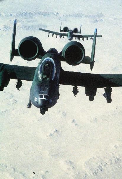 A-10 Thunderbolt formation from front
