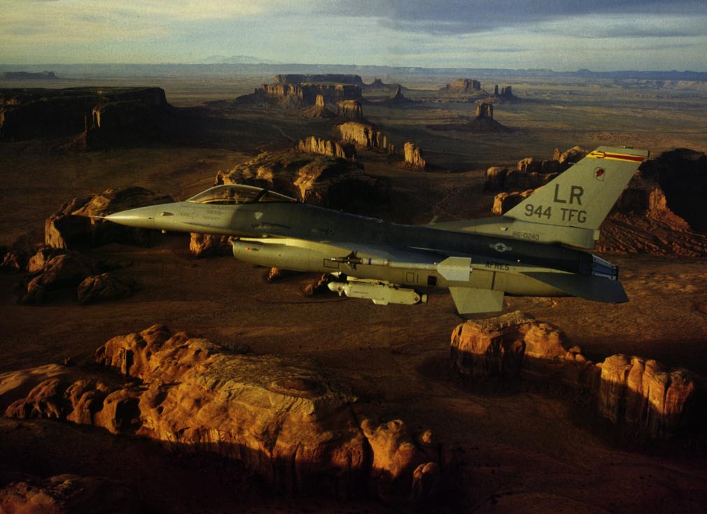 F-16C over Monument Valley