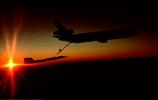SR-71 Blackbird refueling at sunset