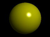 a greenish yellow sphere