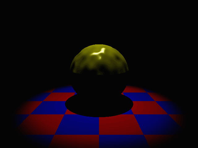 Bumpy Sphere Illuminated by Spotlight