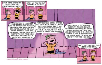 Calamities of Nature Comic on Charlie Brown Christmas