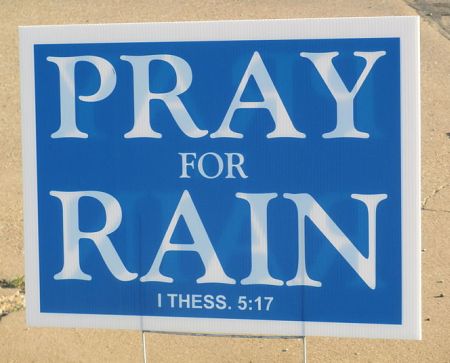 Pray for Rain Sign