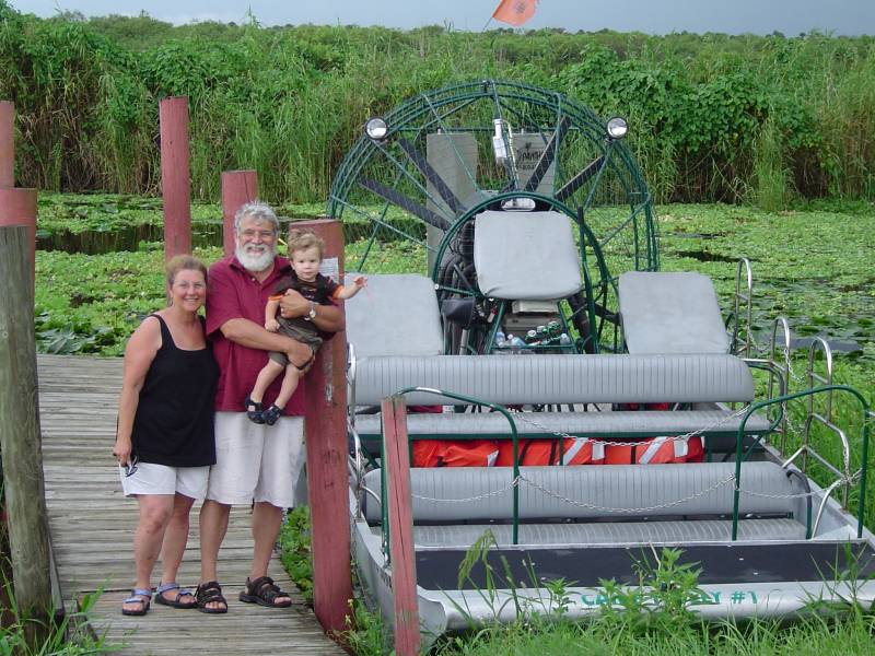 Jeff's Parents & Jack by the Airboat We Rode