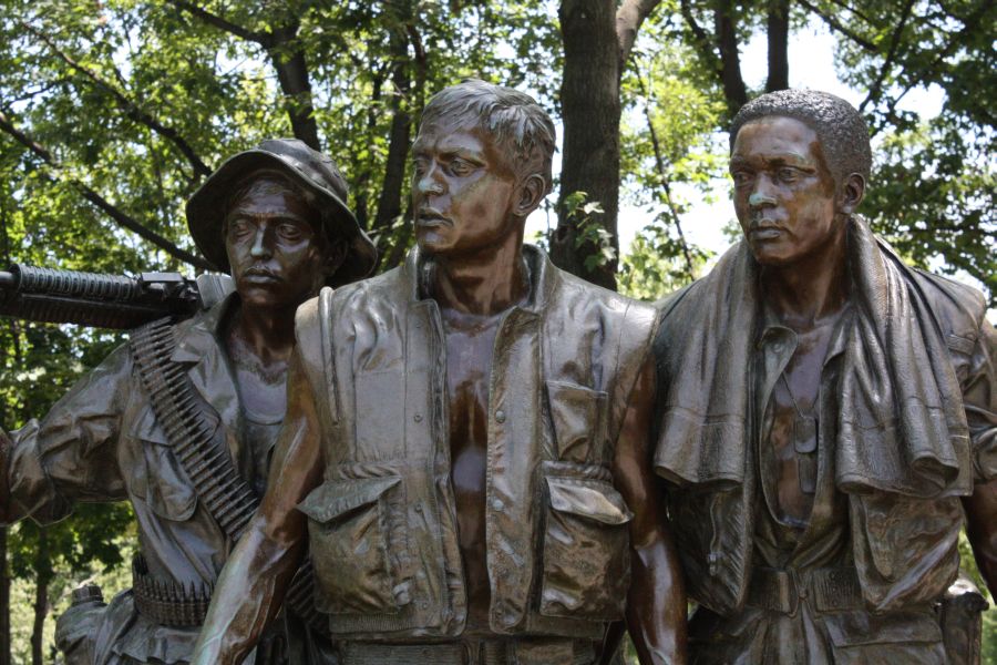 Statue Near Vietnam War Memorial