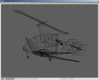 Plane-Maker Screenshot: Wireframe of Aircraft Model